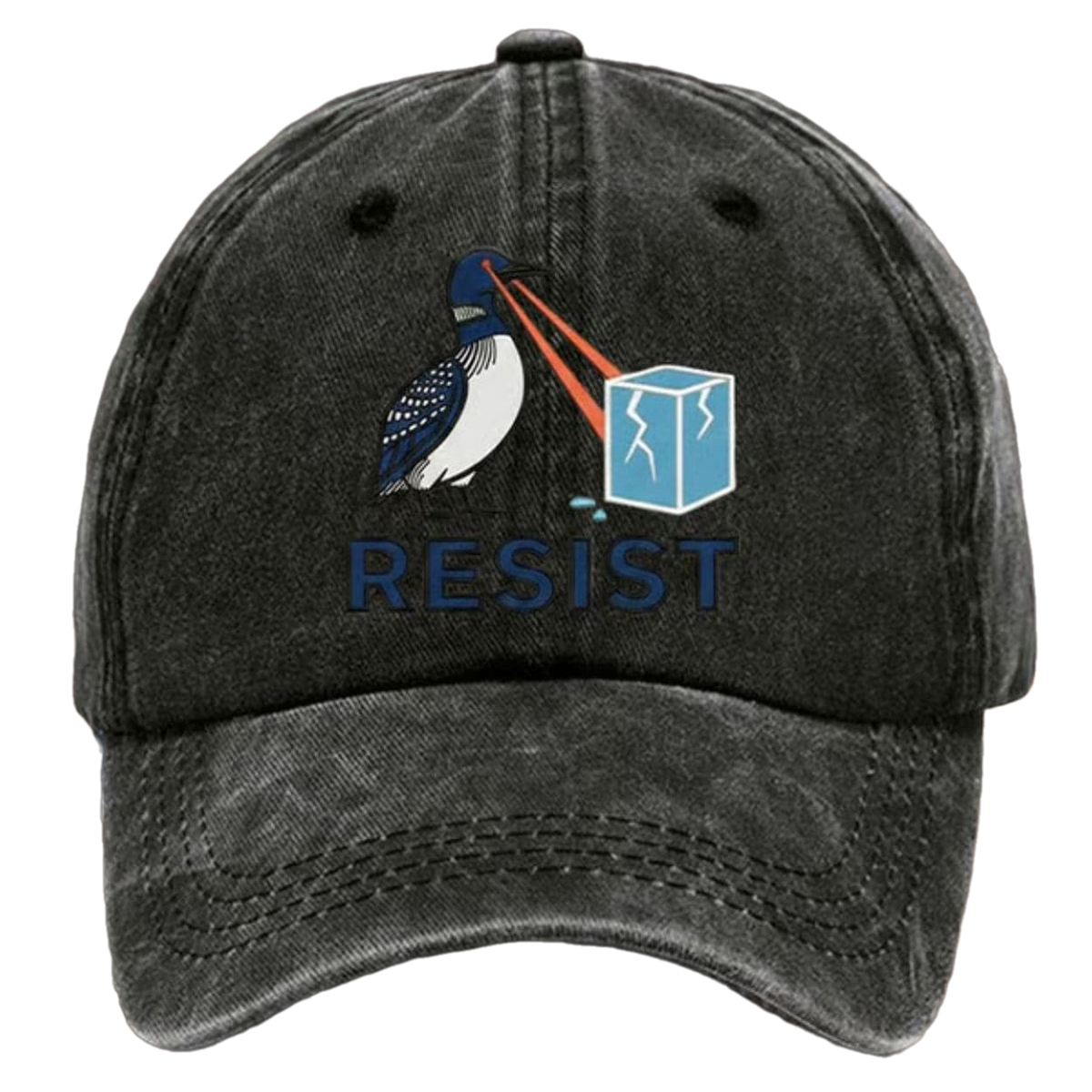 Laser Loon RESIST Distressed Denim Cap 2
