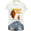 Retro Walk For Peace Monks With Aloka Dog Print T Shirt 1
