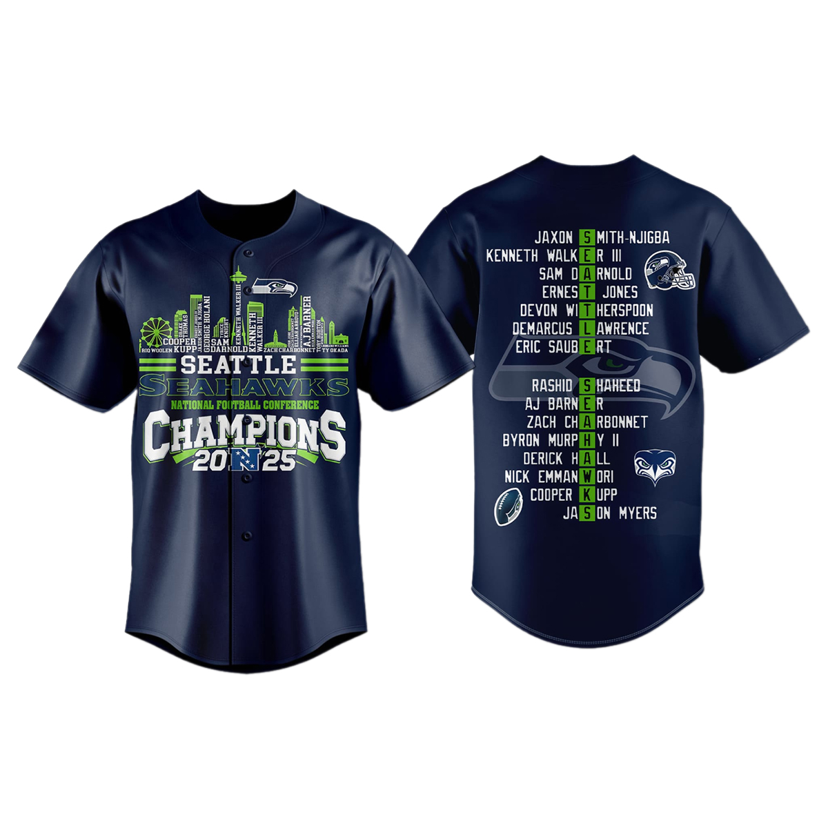 Seahawks 2025 NFC Championship Baseball Jersey