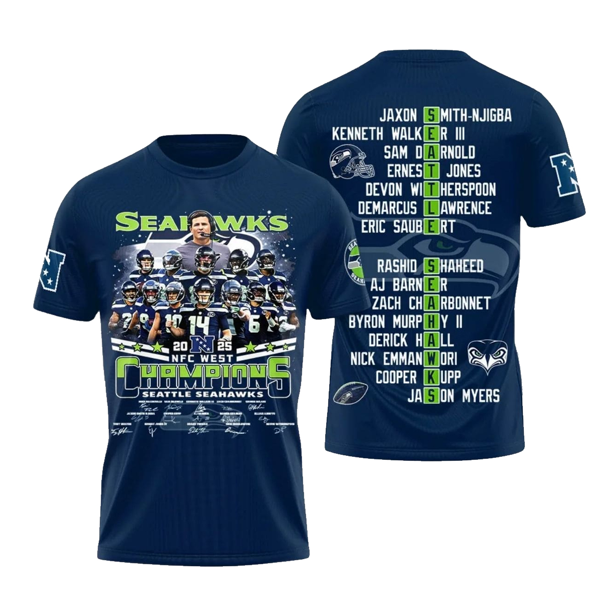 Seahawks 2025 NFC West Champions Signature Shirt