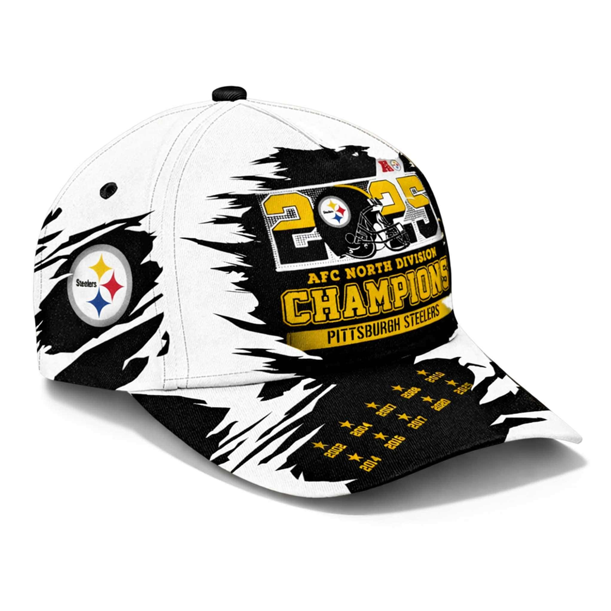Steelers 2025 AFC North Champions All Over Print Cap 2