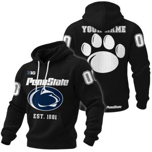 Personalized Penn State Est 1881 Waffle Hoodie 1