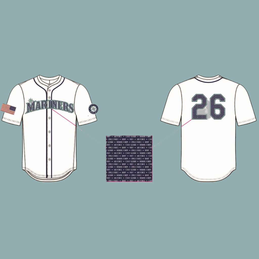 2026 Mariners Armed Forces Giveaway Jersey
