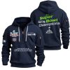 2026 Seahawks 2x Super Bowls Champions Quarter Zip Hoodie