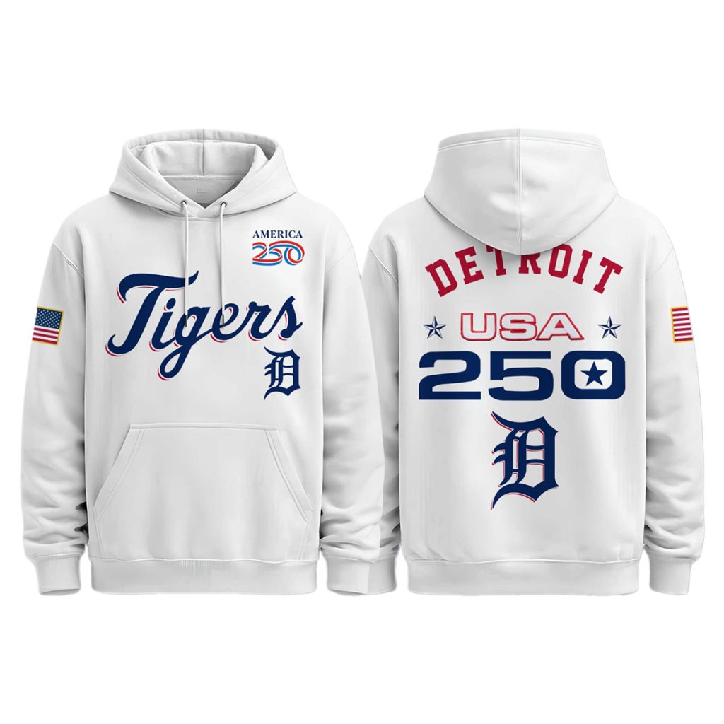 Detroit Tigers America 250 Birthday Hoodie