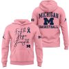 Michigan Men's Basketball Faith Hope Strength 2026 Pink Hoodie 1 1