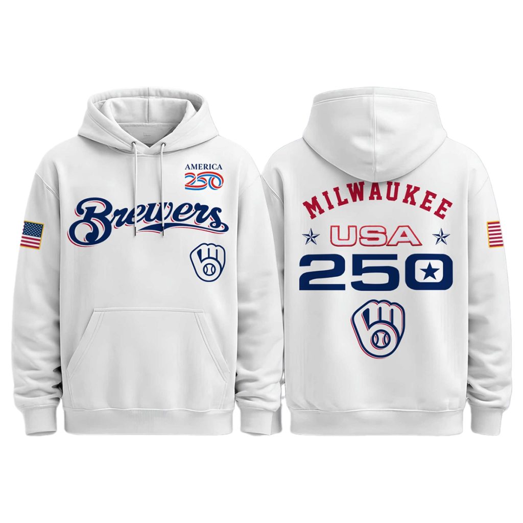 Milwaukee Brewers USA 250 Birthday Hoodie