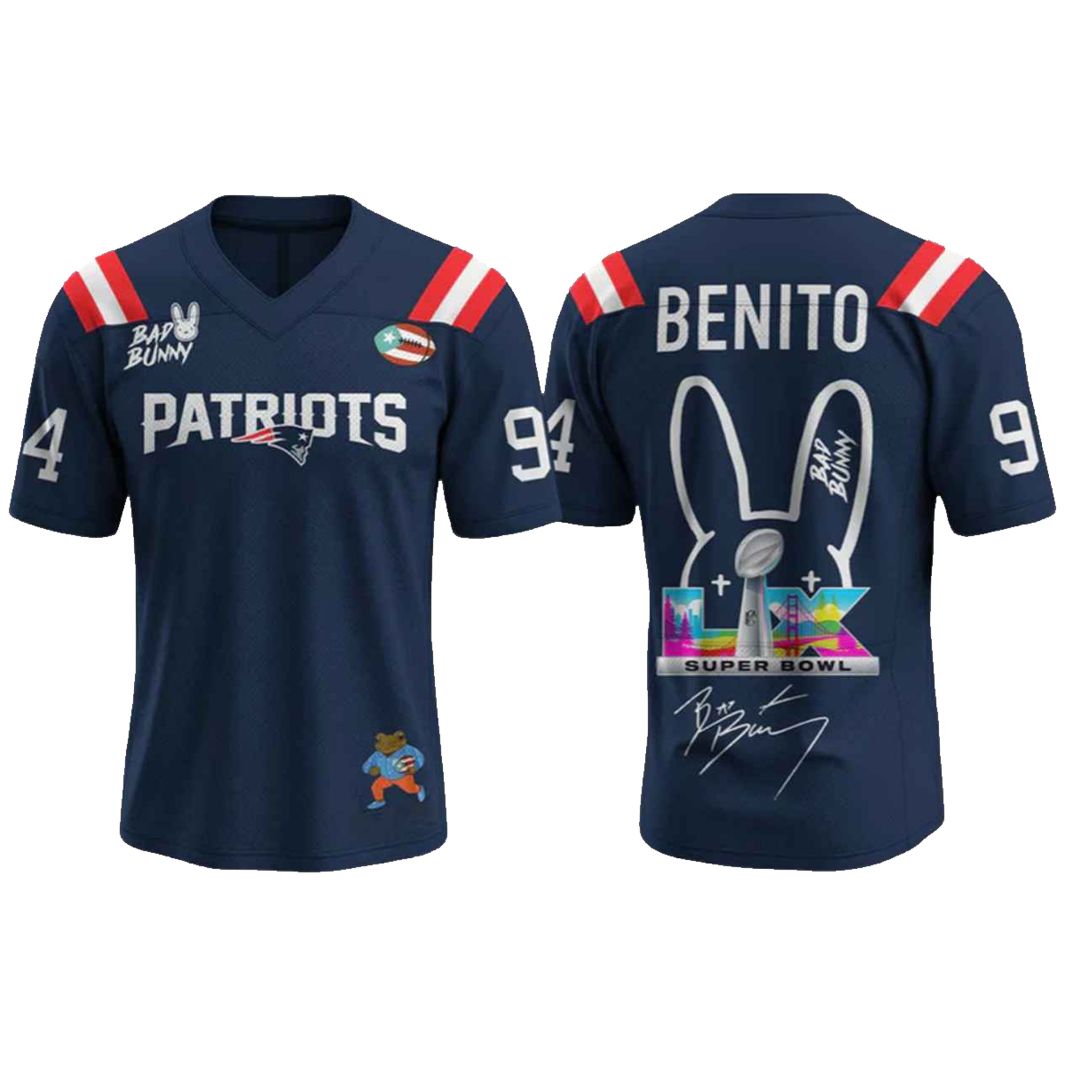 Patriots x Bad Bunny SB LX The Halftime Show Special Edition Jersey