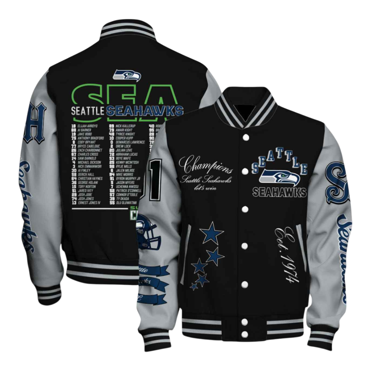 Seahawks Bowl LX Baseball Jacket