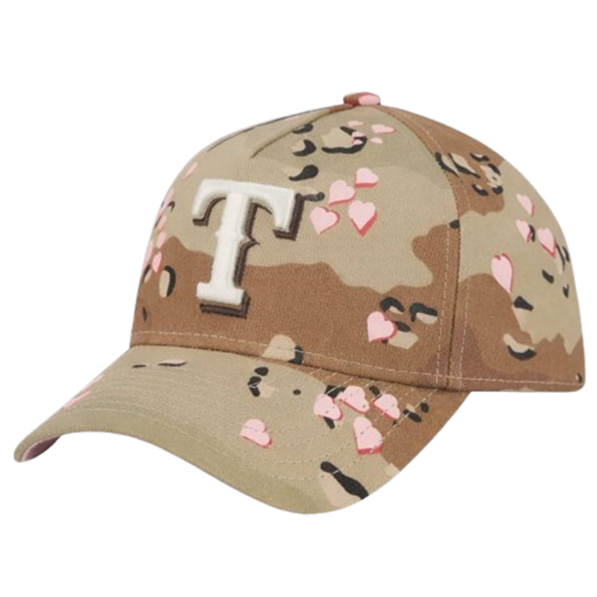 Texas Rangers Camo Hearts Valentine's Day Hat 2026