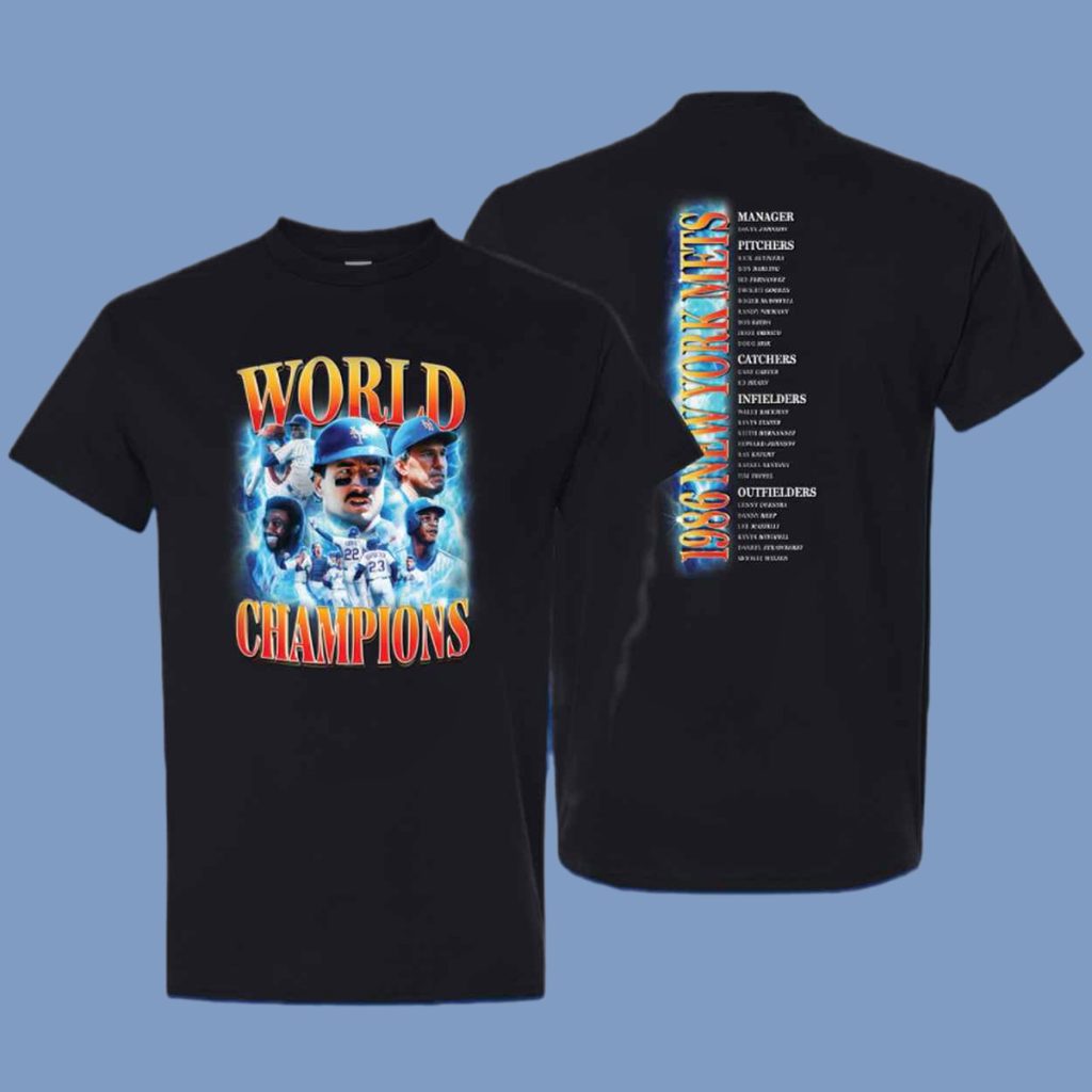 2026 Giveaway Mets 1986 World Champions Retro Shirt