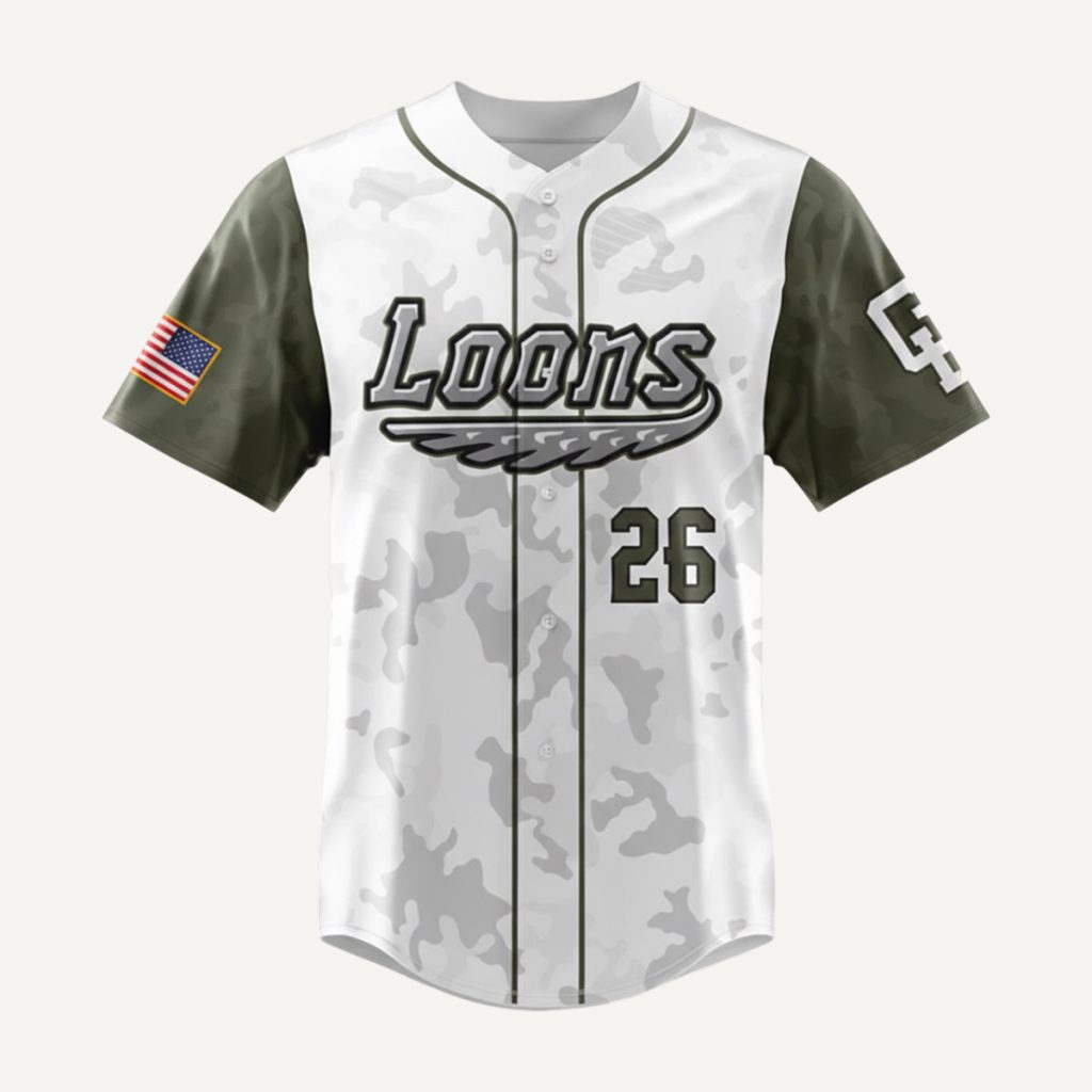 2026 Great Lakes Loons Armed Forces Weekend Jersey Giveaway