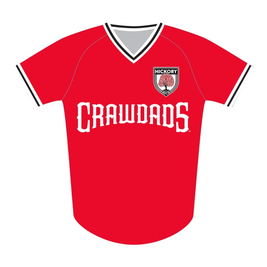 2026 Hickory Crawdads Hickory FC Night Soccer Jersey Giveaway