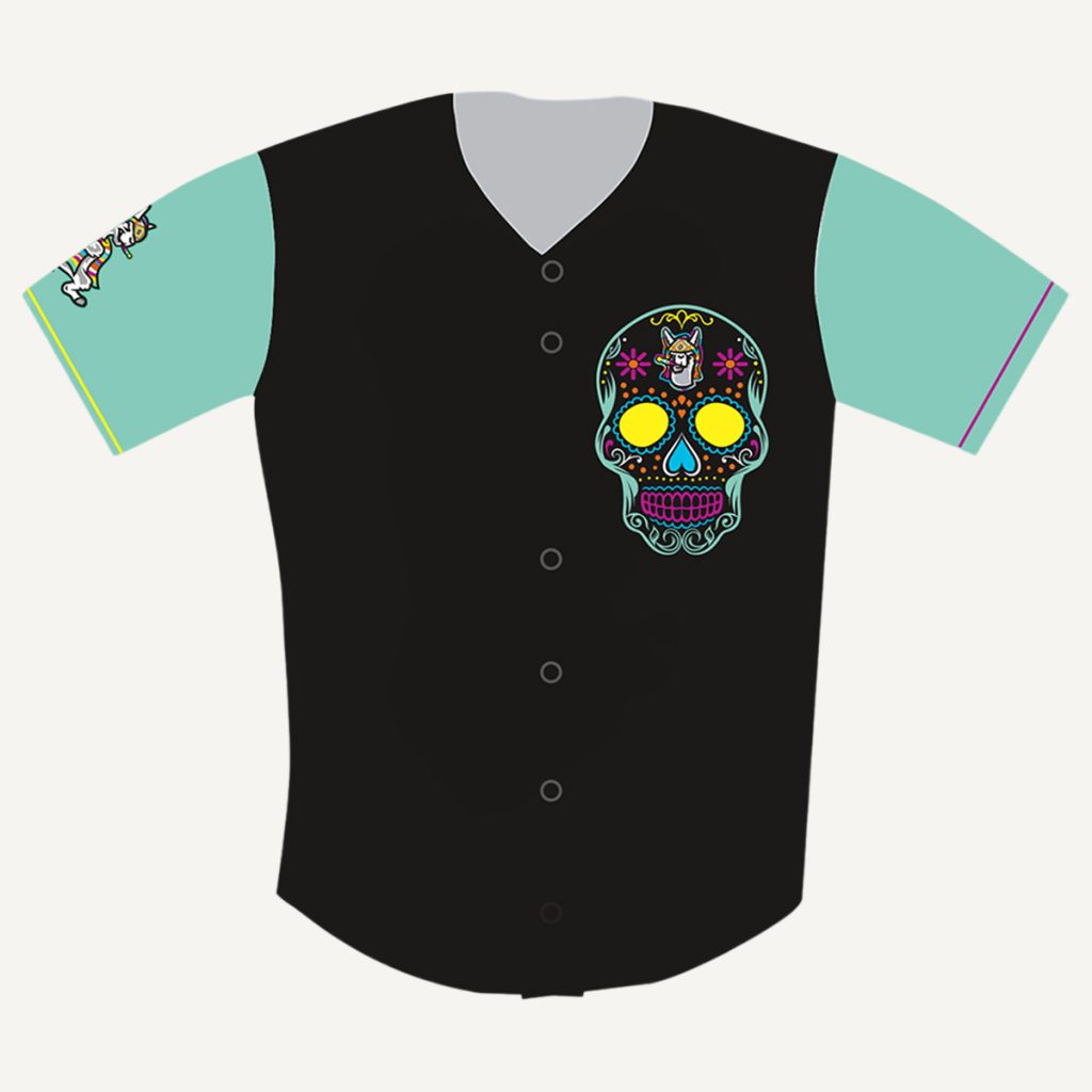 2026 Hickory Crawdads Llamas de Hickory Sugar Skull Jersey Giveaway
