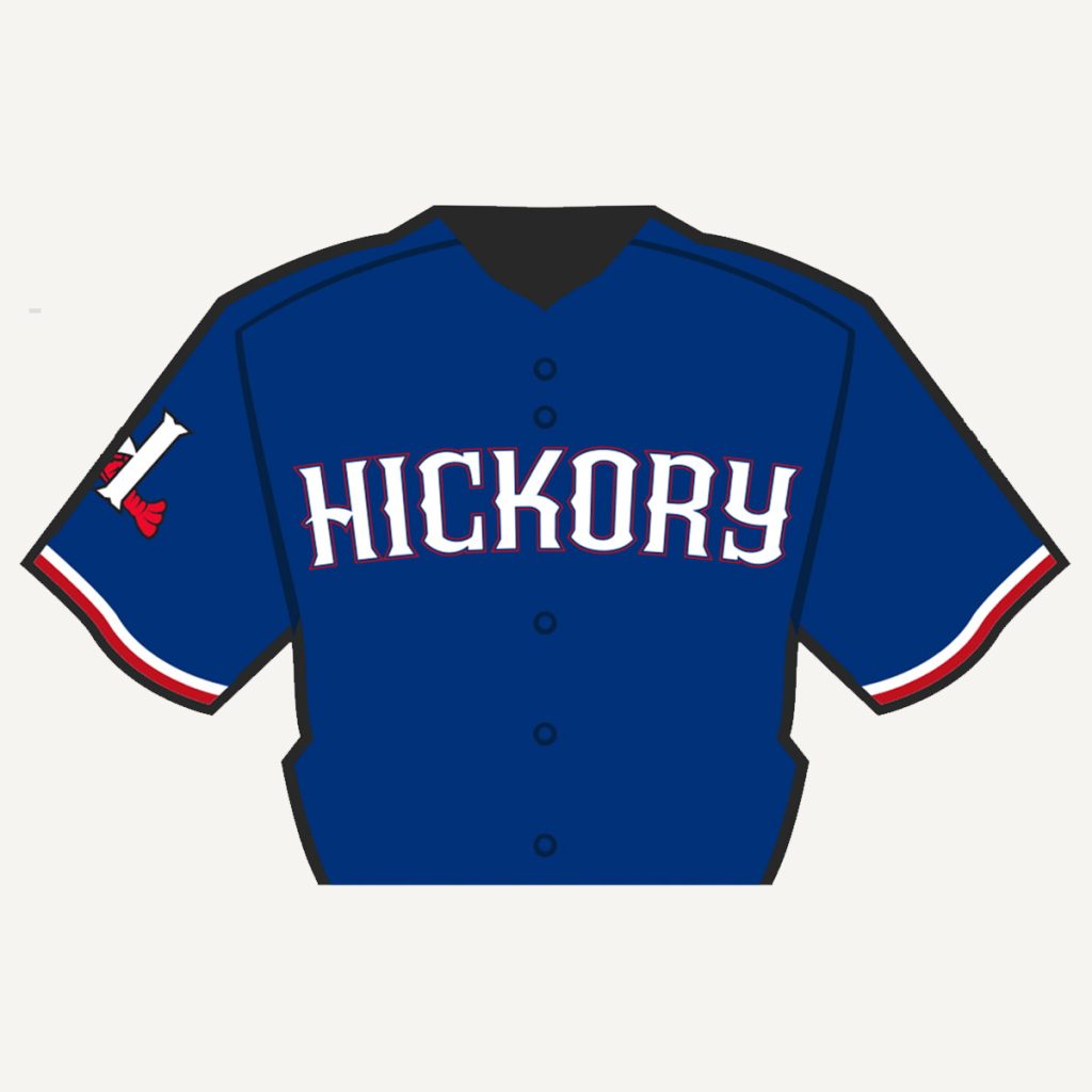 2026 Hickory Crawdads Texas Rangers Night Jersey Giveaway