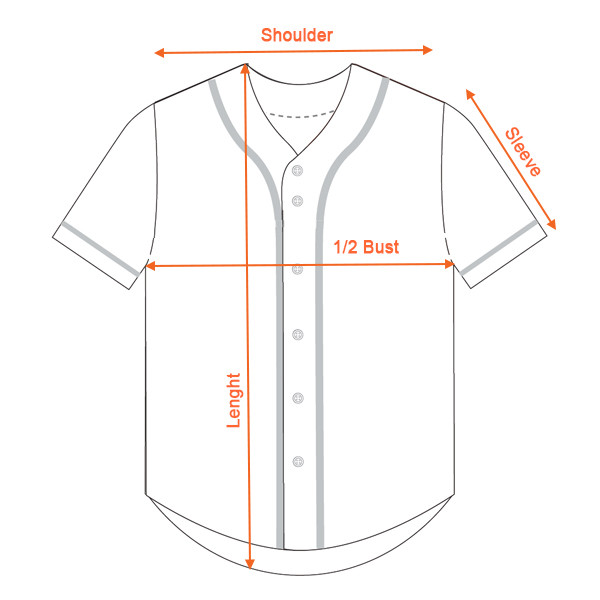 BaseballJersey size chart