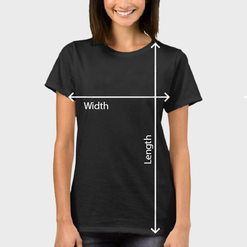 Ladies T Shirt size chart