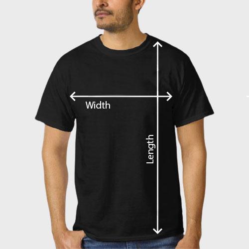 Unisex T Shirt size chart