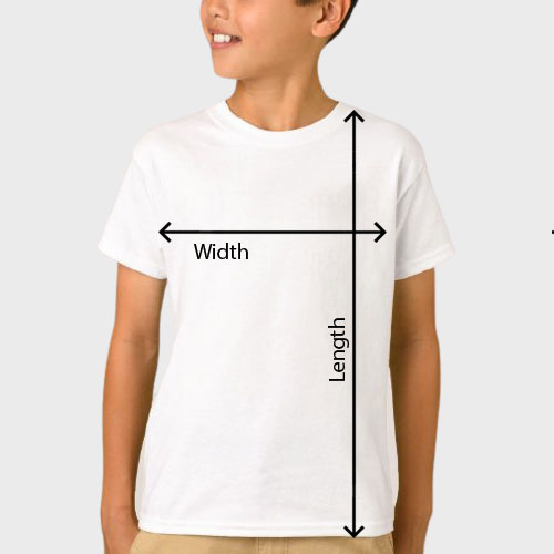 Youth T Shirt size chart