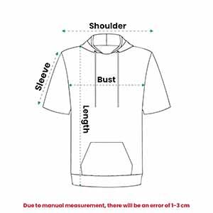 hoodie short size chart