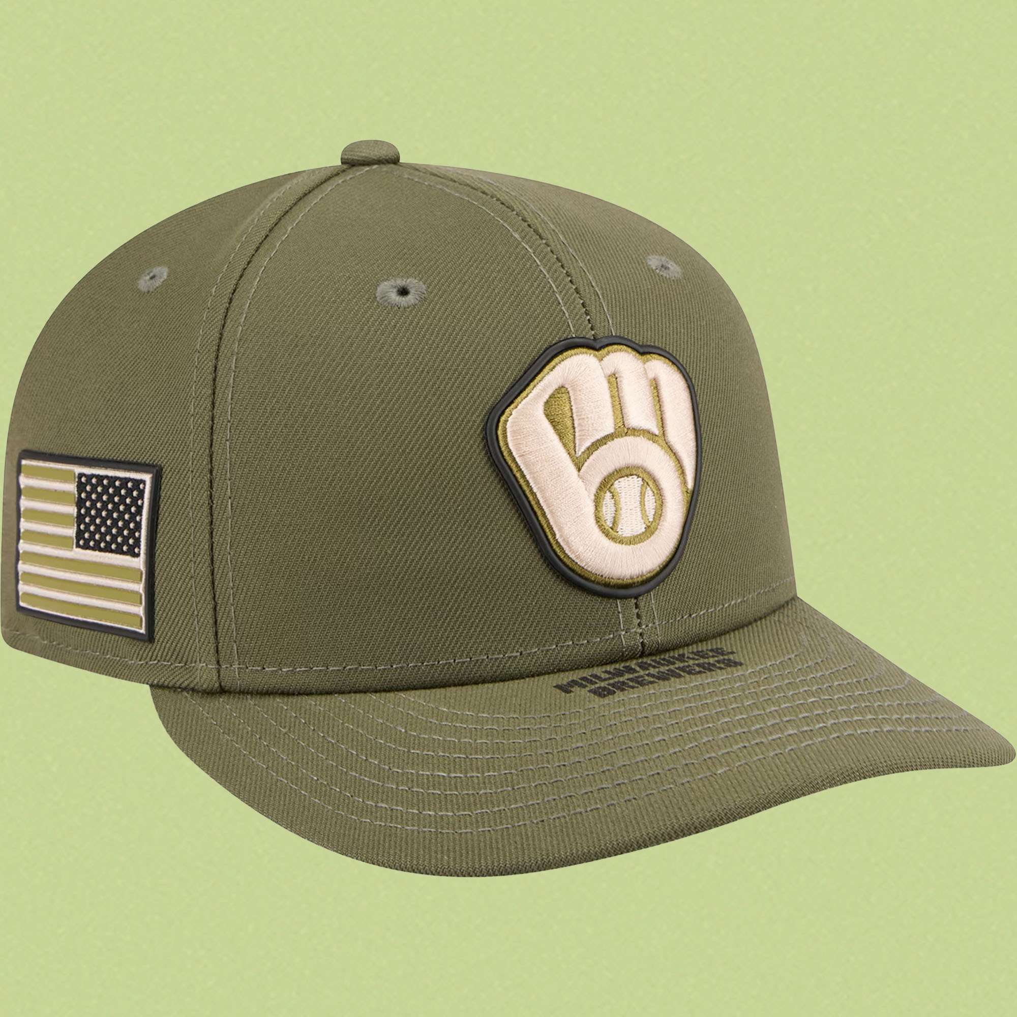 Brewers Armed Forces Day 2026 Green Hat 1 Brewers Armed Forces Day 2026 Green Hat 1