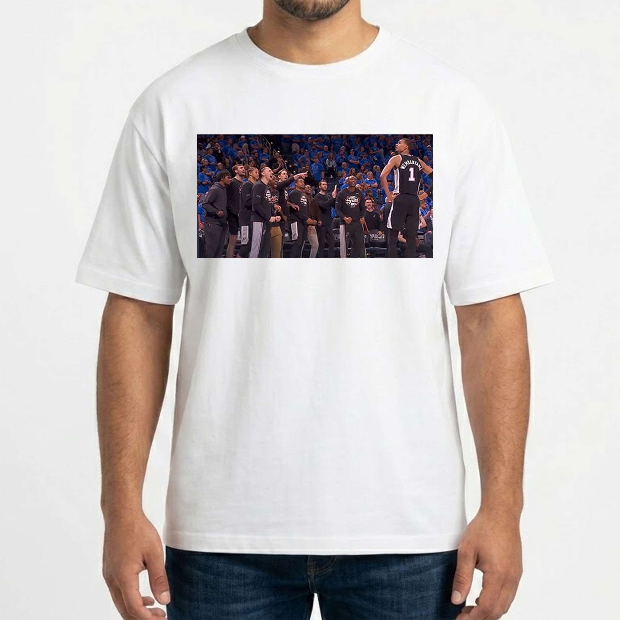 Victor Wembanyama Celebrates Coldly Against OKC T Shirt Victor Wembanyama Celebrates Coldly Against OKC T Shirt