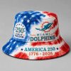 Dolphins 250th Anniversary Years Of Freedom Bucket Hat
