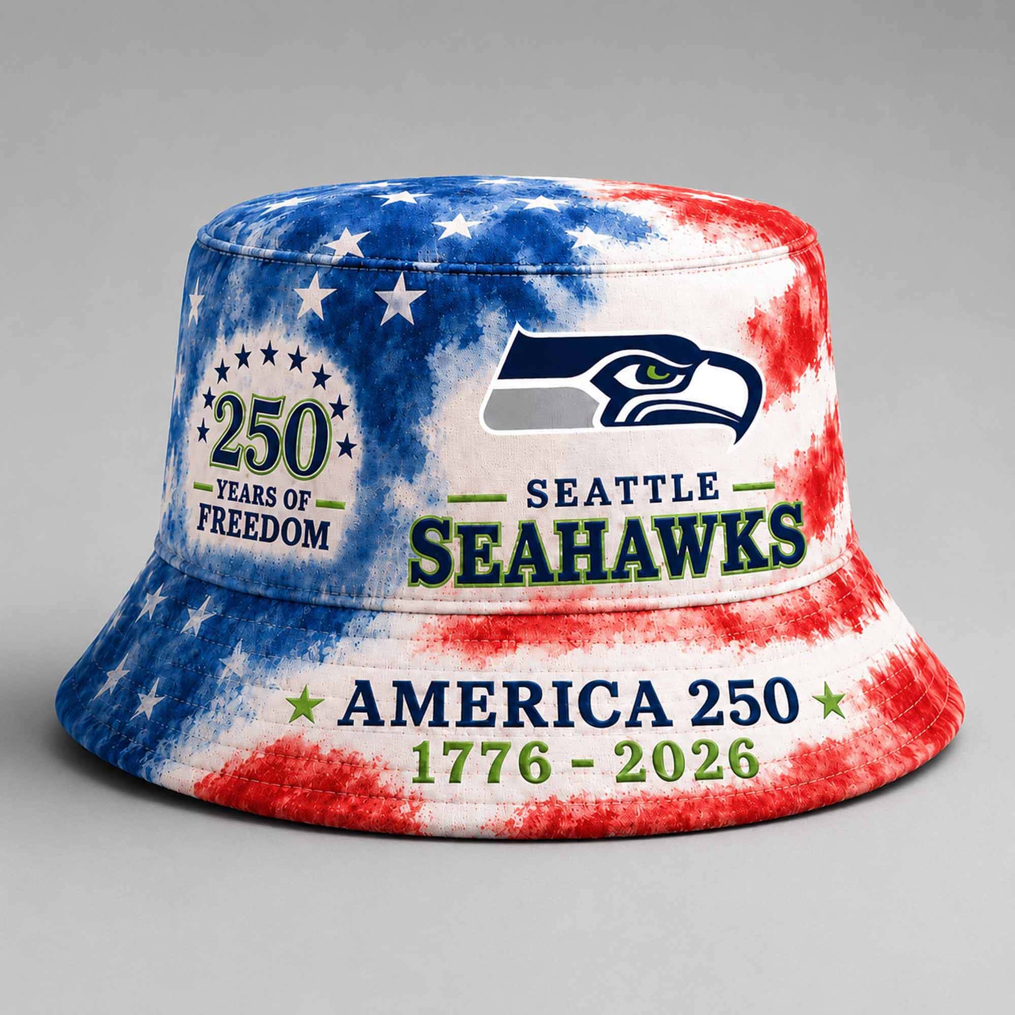 Seahawks 250th Anniversary Years Of Freedom Bucket Hat