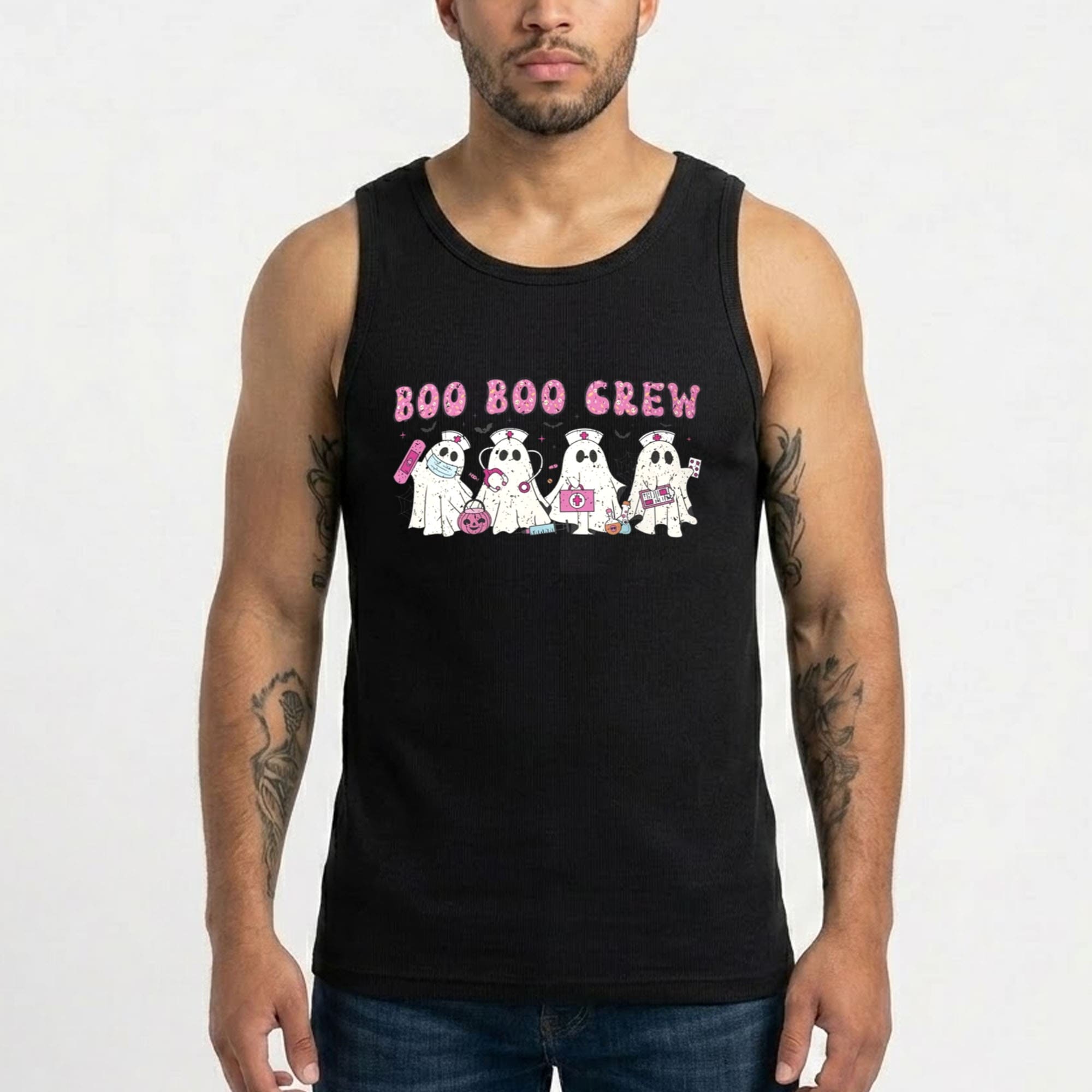Boo Boo Crew Funny Ghost Nurse HalloweenTank Top