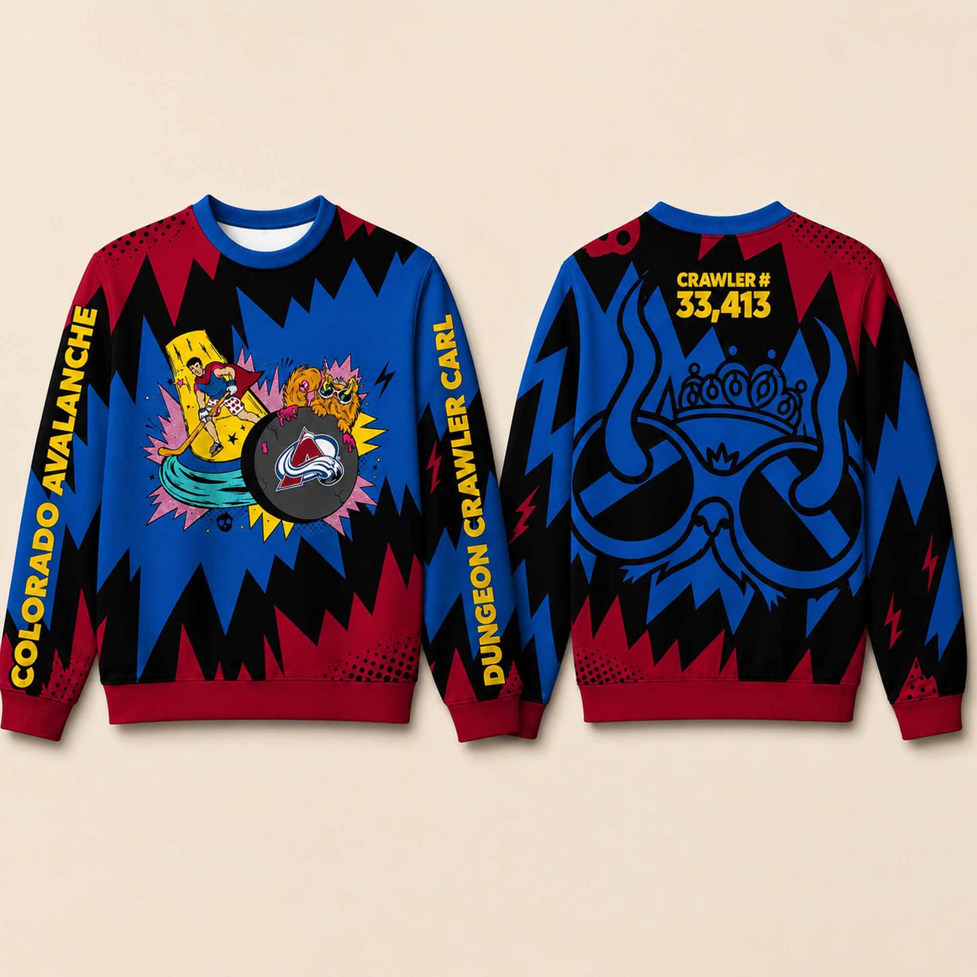 Colorado Avalanche Dungeon Crawler Carl Crewneck Sweatshirt