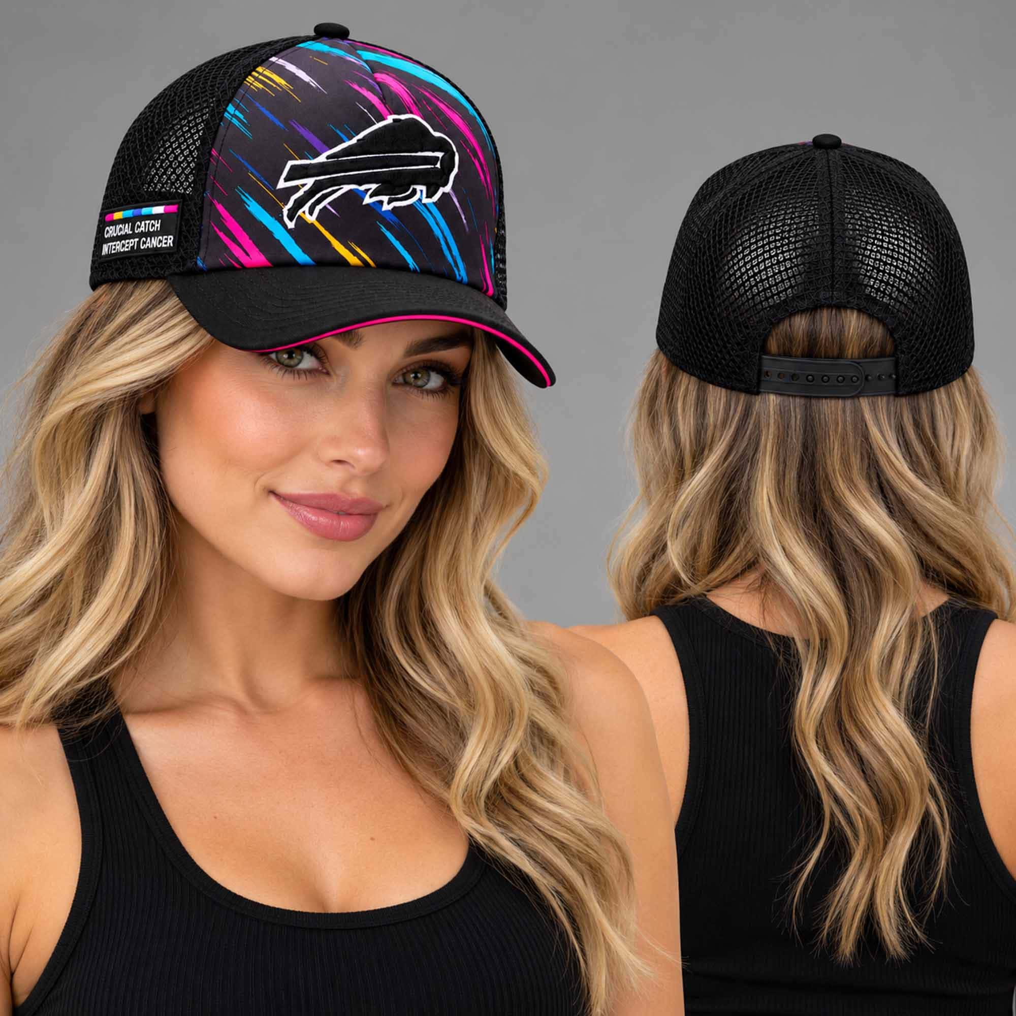 2026 Josh Allen Buffalo Bills Crucial Catch Intercept Cancer Hat 2